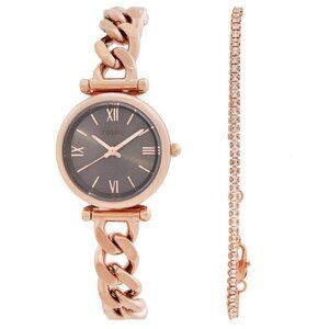 NWT Authentic Fossil Carlie Quartz Grey Dial Women's Watch
